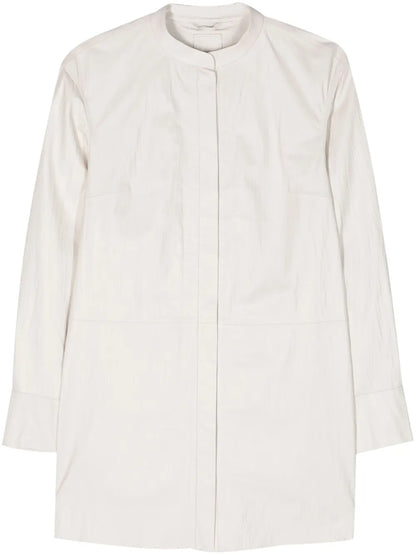 Crinkled Leather Minidress