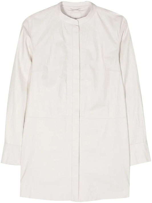 Crinkled Leather Minidress