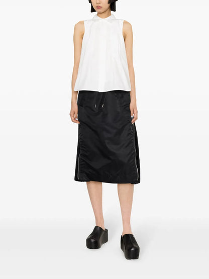 Cut-Out Sleeveless Shirt