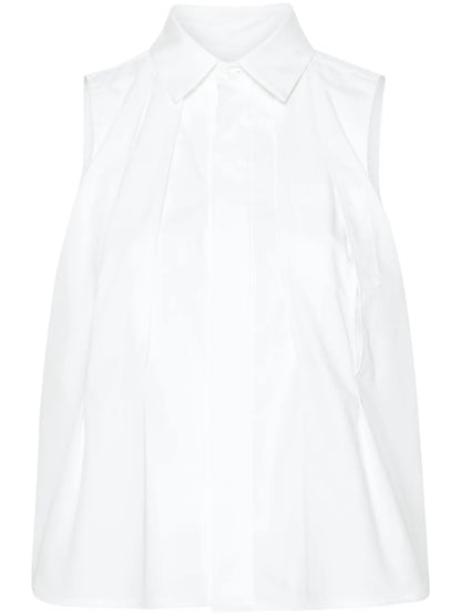 Cut-Out Sleeveless Shirt