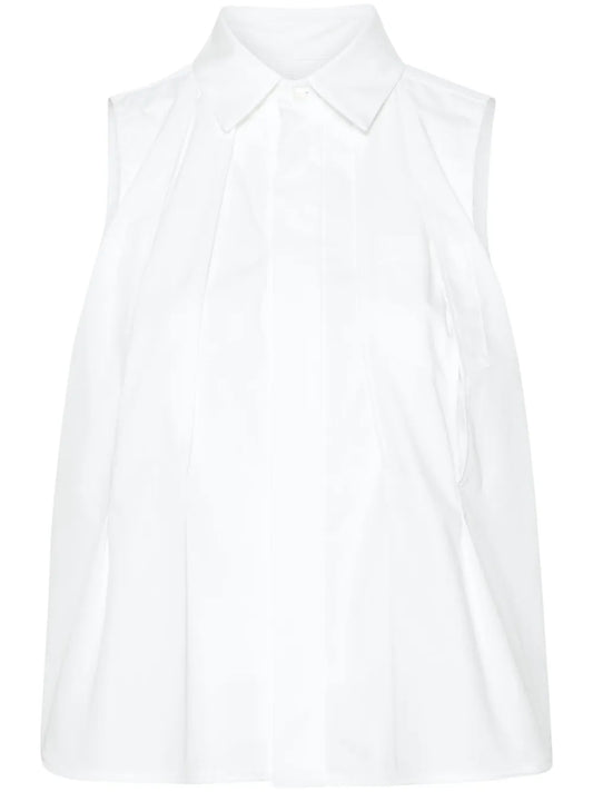 Cut-Out Sleeveless Shirt