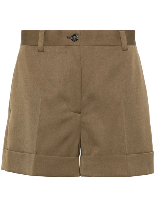 Logo-Patch Wide-Leg Tailored Shorts