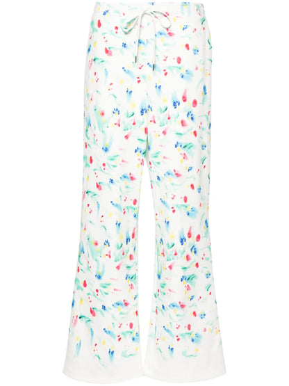 Floral-Print Cotton Track Pants