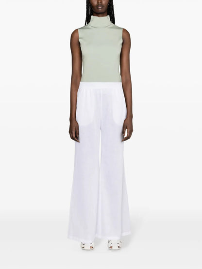 Wide-Leg Linen Trousers