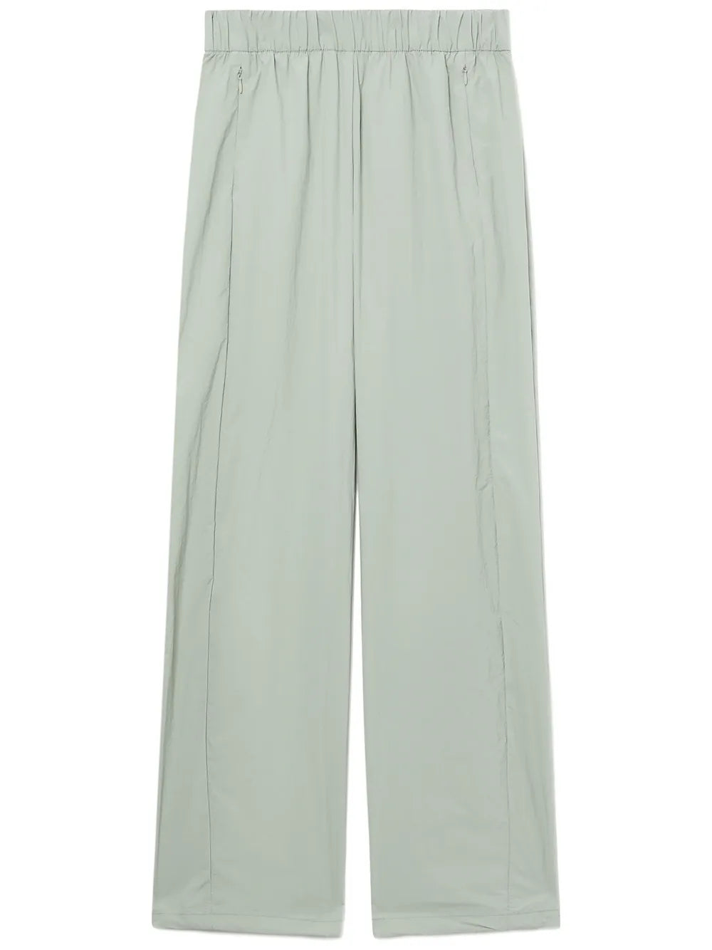 Elasticated-Waist Straight-Leg Trousers
