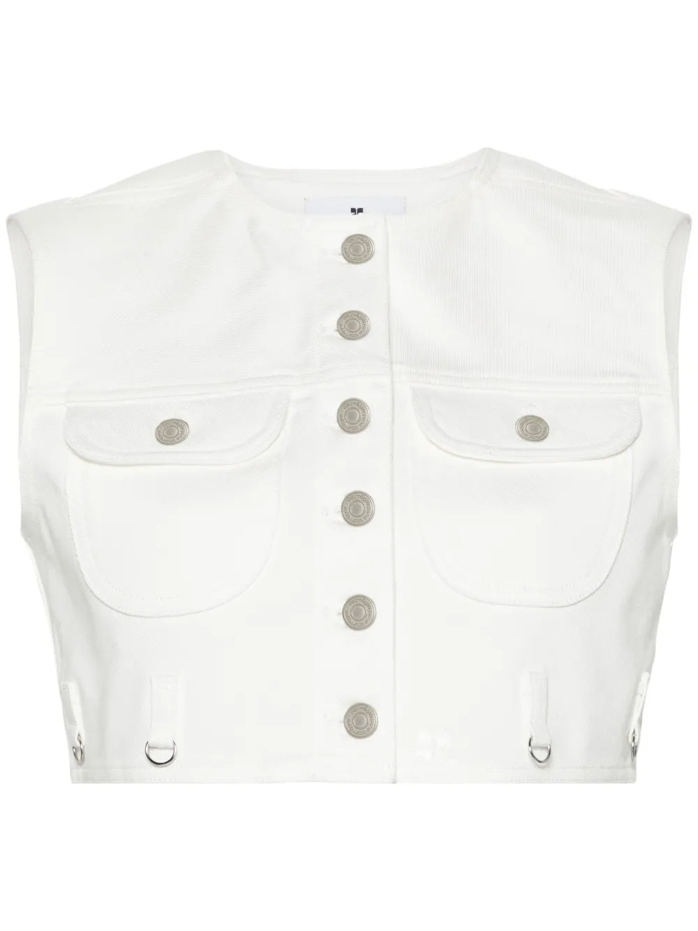 Cropped Denim Vest