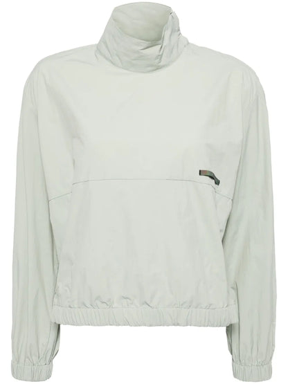 Logo-Appliqué High-Neck Jacket