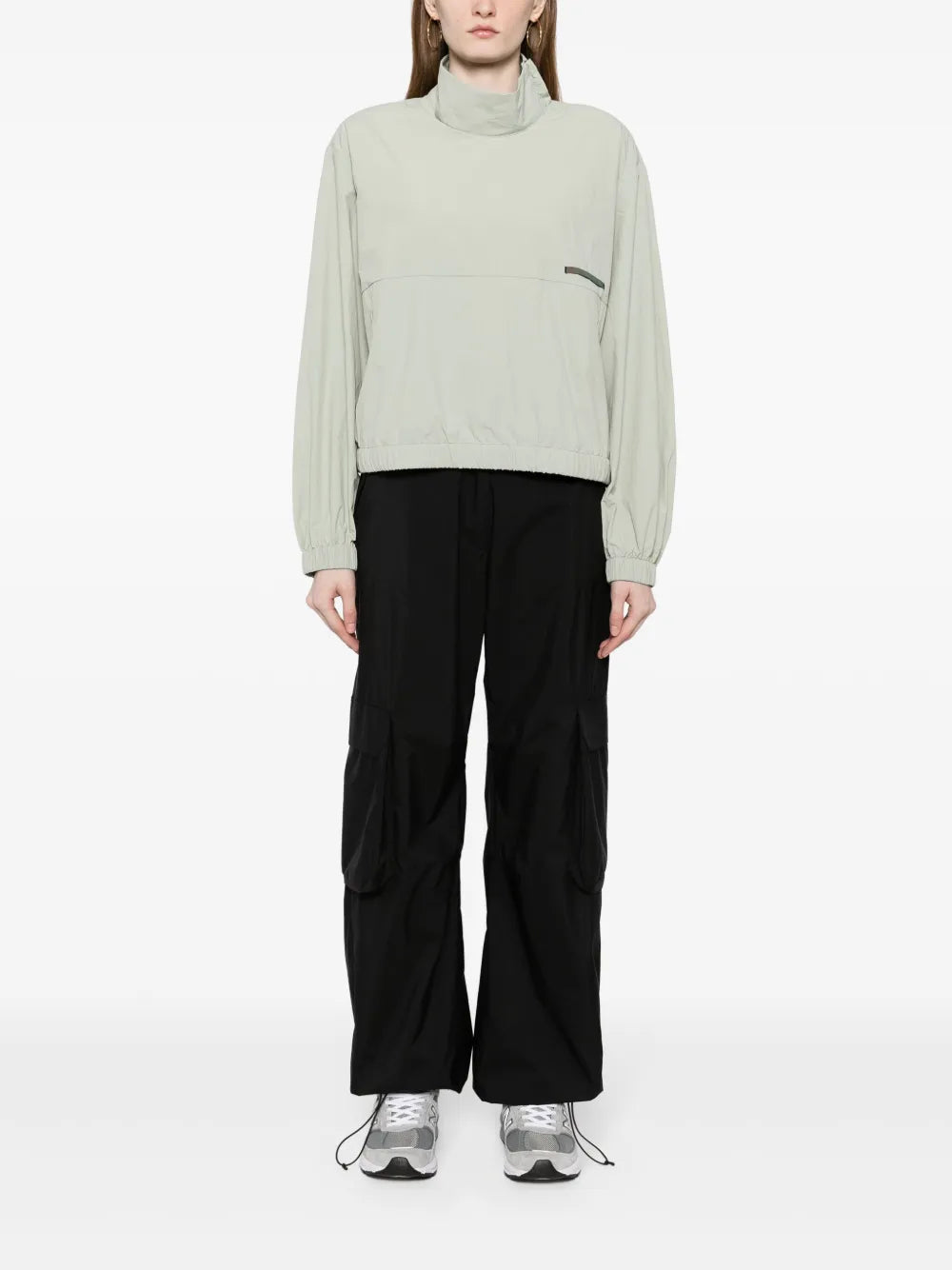 Logo-Appliqué High-Neck Jacket