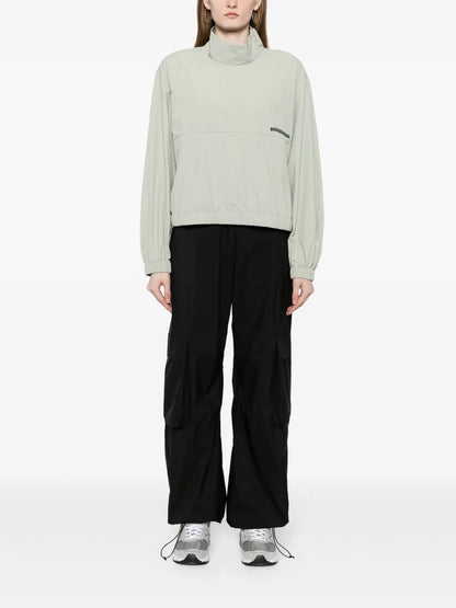 Logo-Appliqué High-Neck Jacket