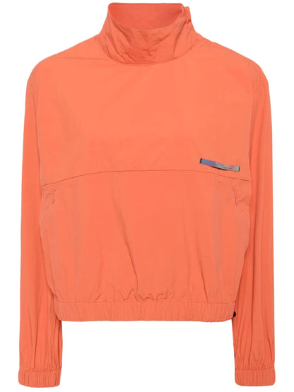Logo-Appliqué High-Neck Jacket