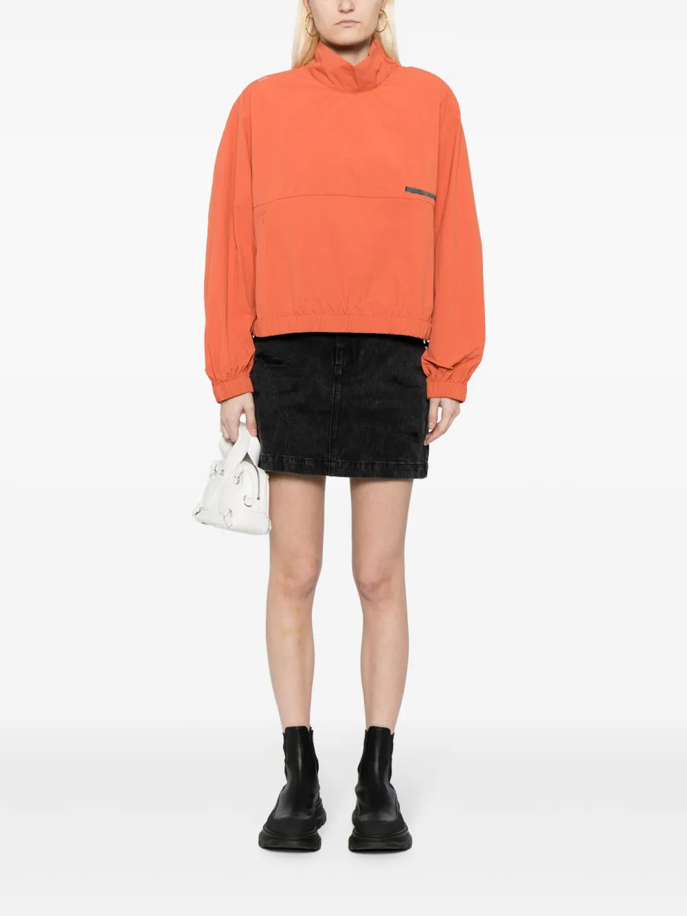 Logo-Appliqué High-Neck Jacket