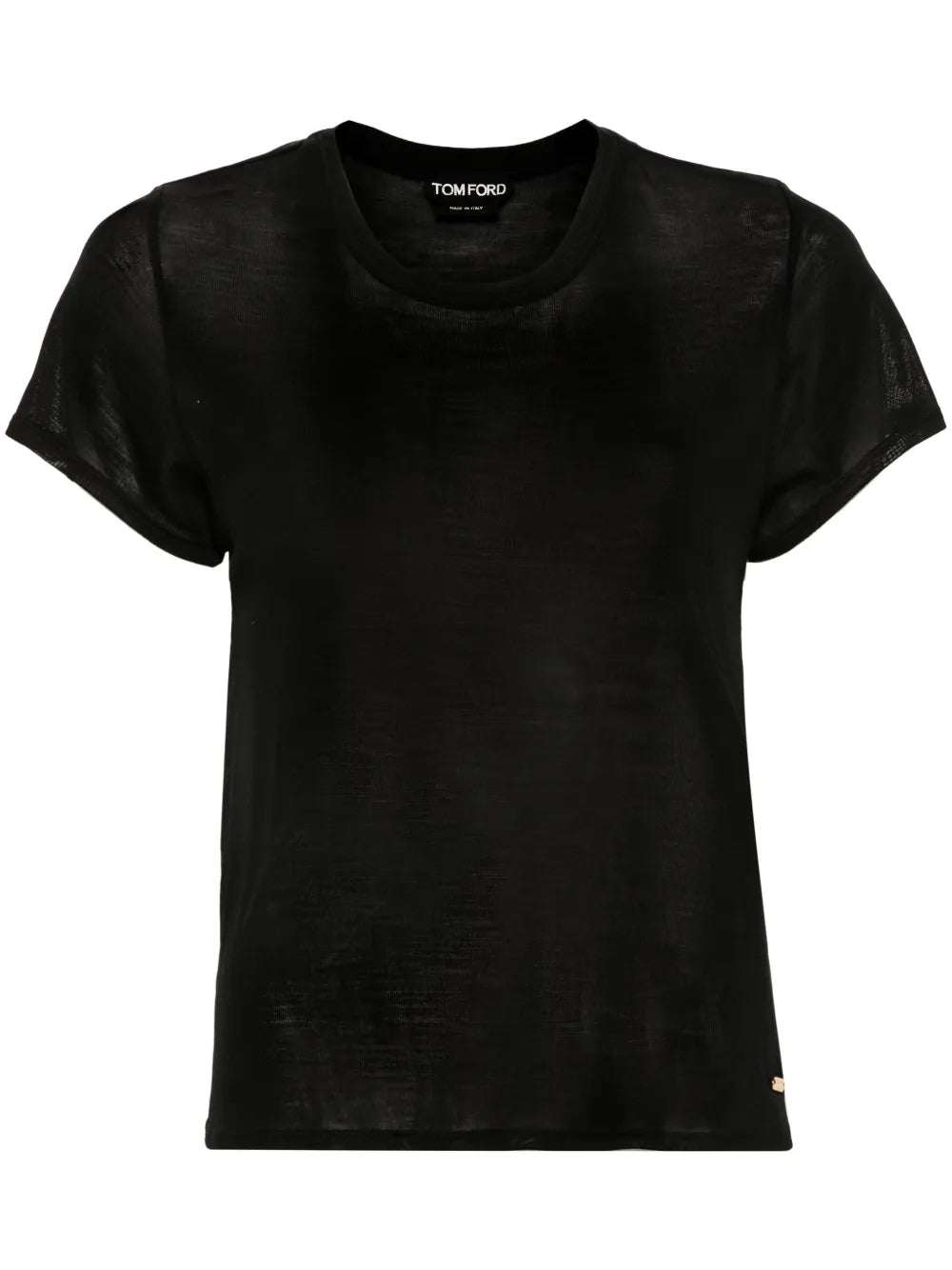 Logo-Plaque Silk T-Shirt