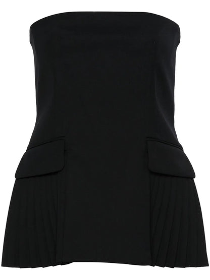 Vita Bustier Pleated Top