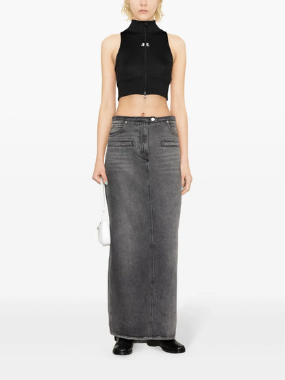 Zip-Up Cropped Vest