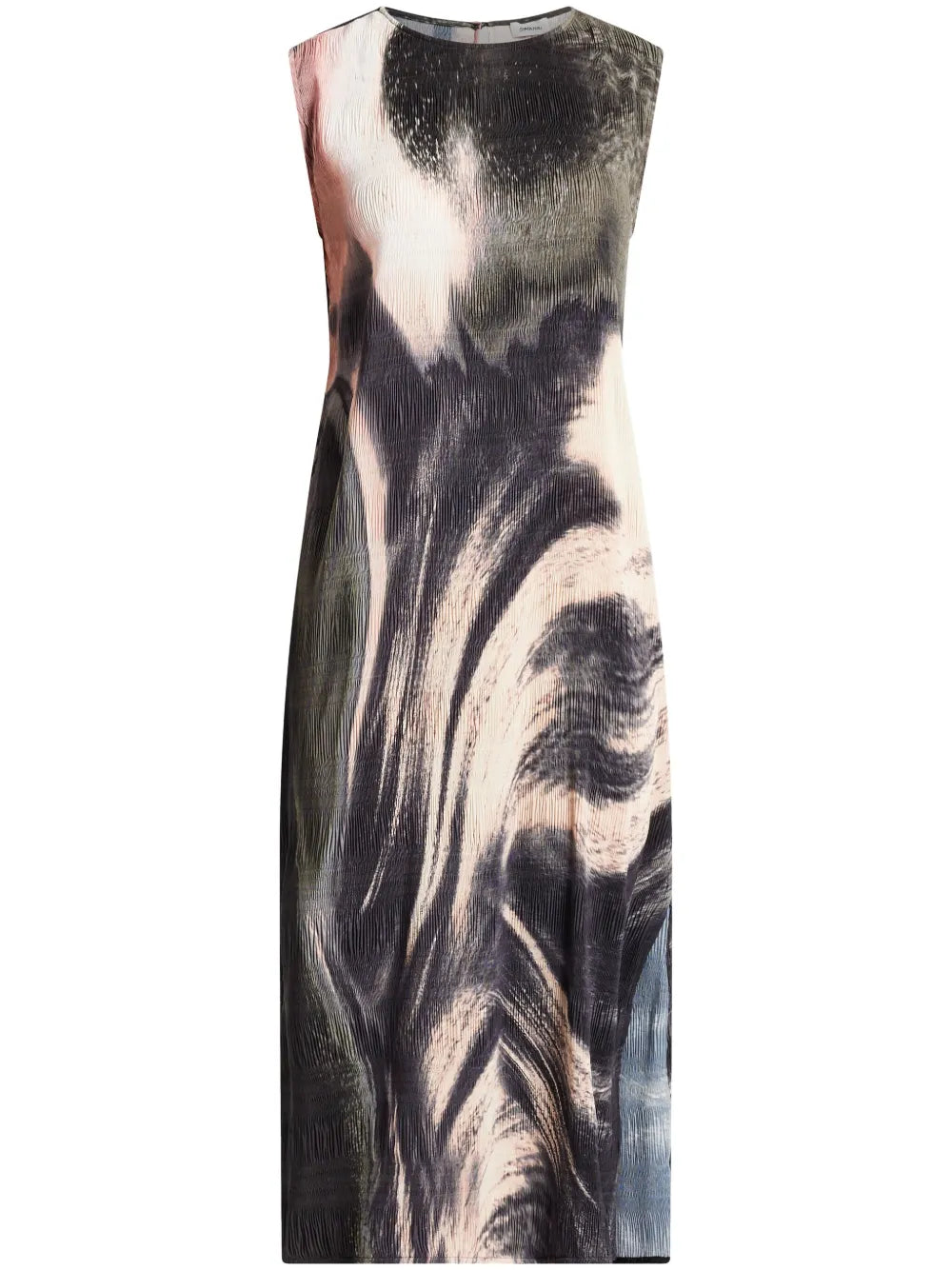 Evana Watercolour-Effect Midi Dress