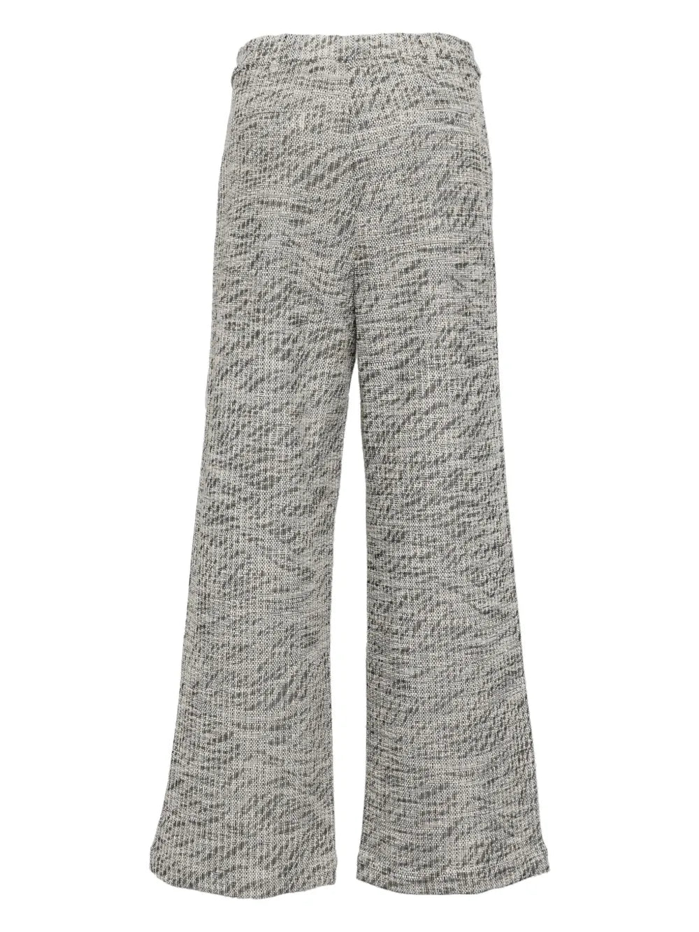 Ribbed-Knit Flared Trousers