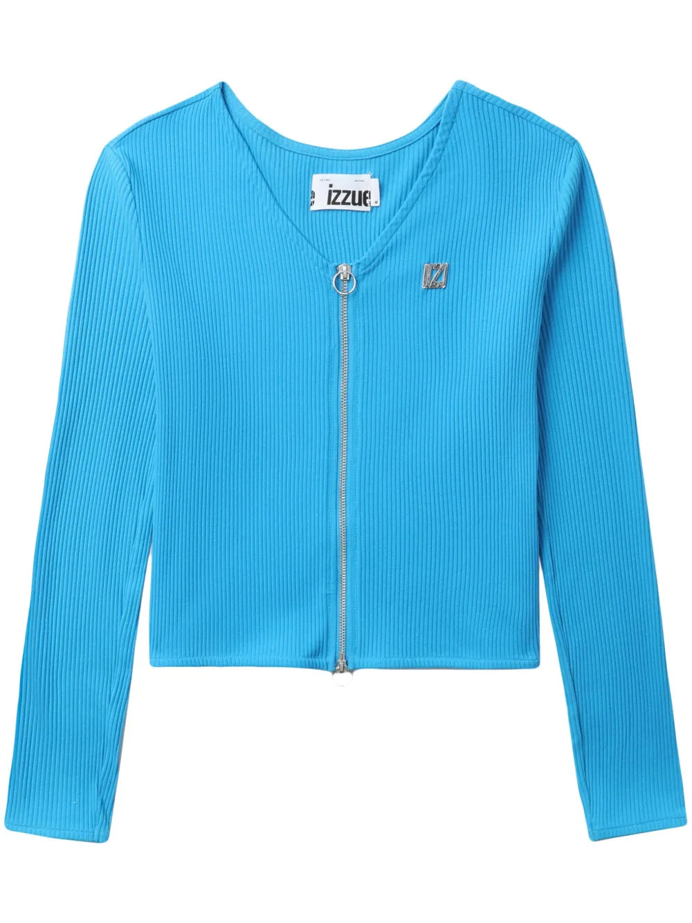 Zip-Up Ribbed-Knit Cardigan