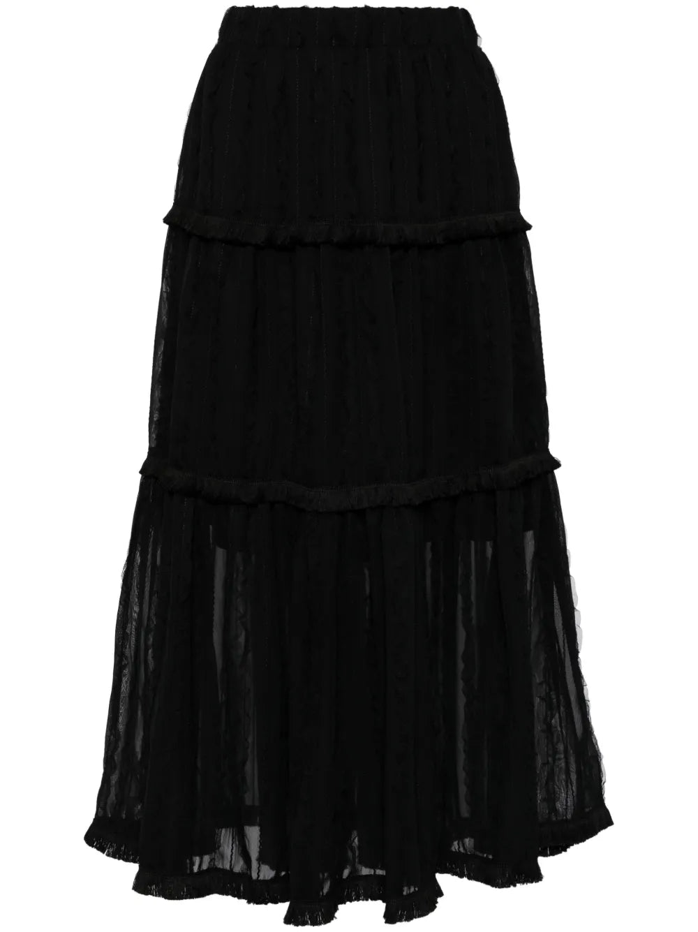 Tiered Midi Skirt