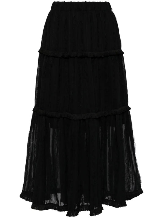 Tiered Midi Skirt