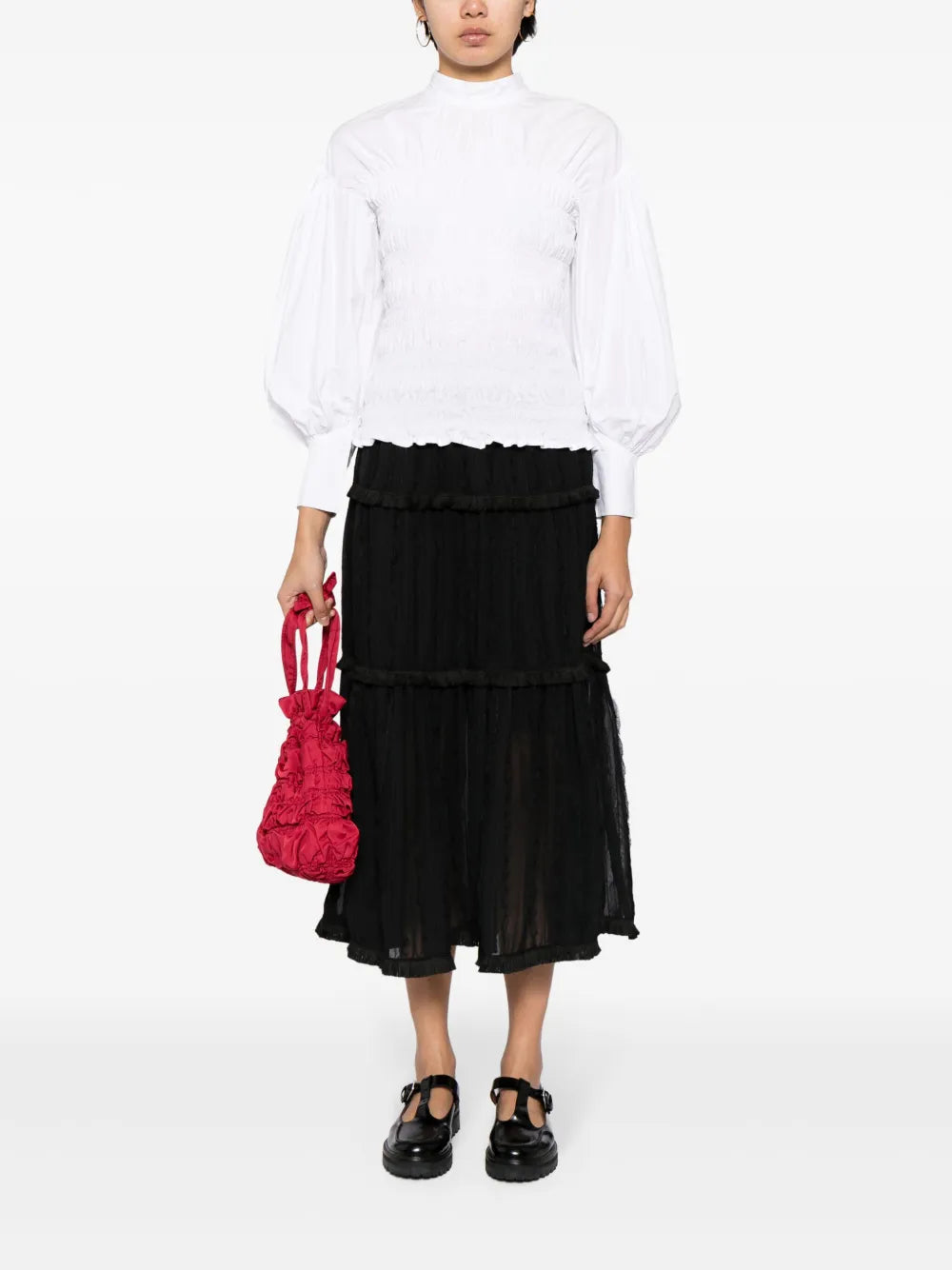 Tiered Midi Skirt