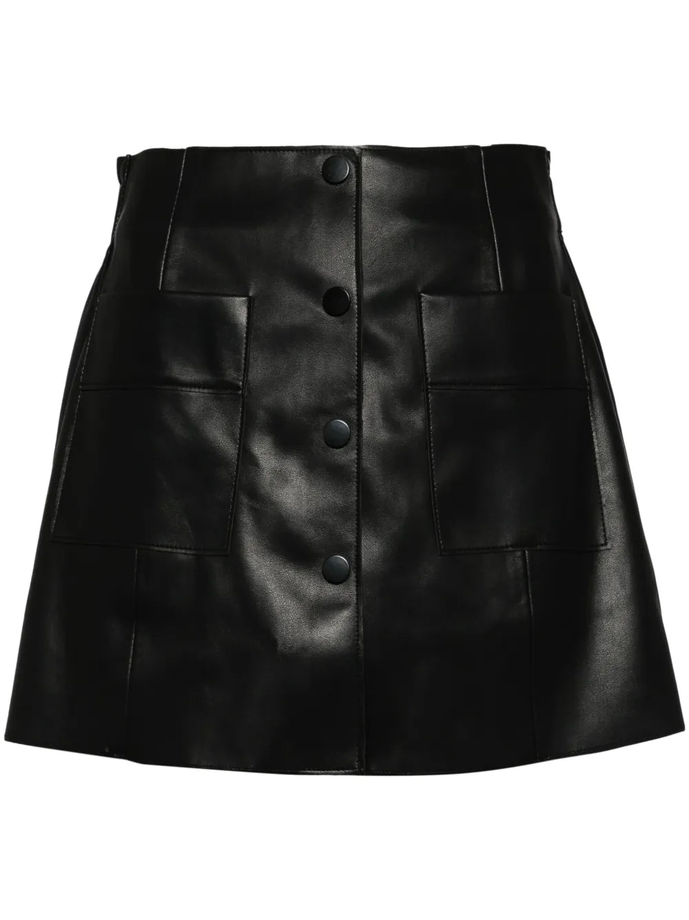 High-Waist Faux-Leather Shorts