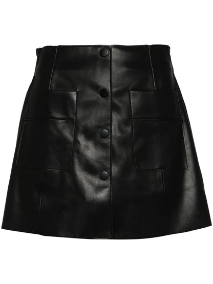 High-Waist Faux-Leather Shorts