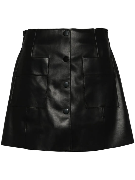 High-Waist Faux-Leather Shorts