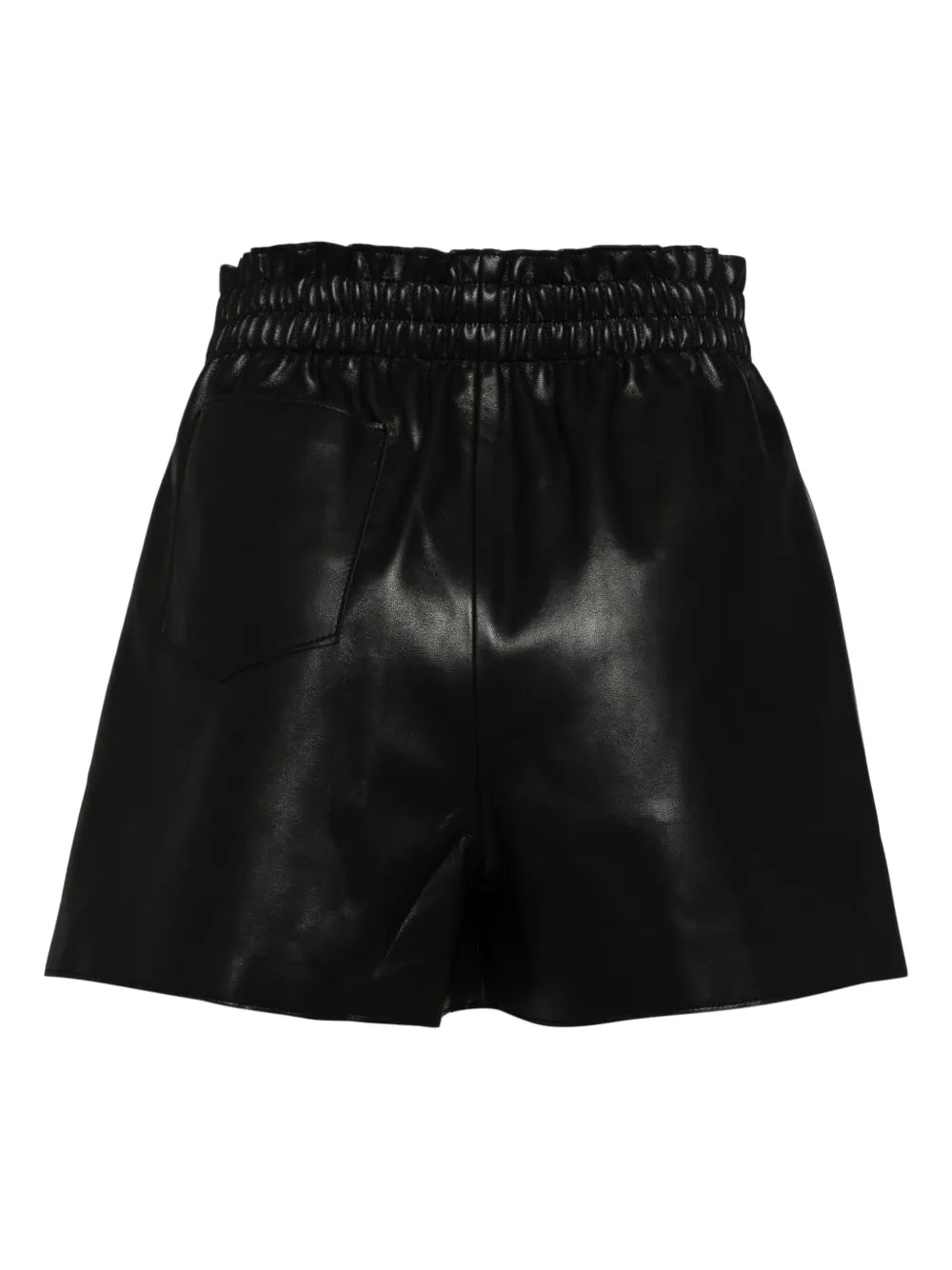 High-Waist Faux-Leather Shorts