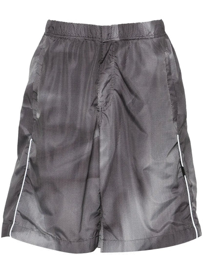 Crinkle Graphic-Print Shorts