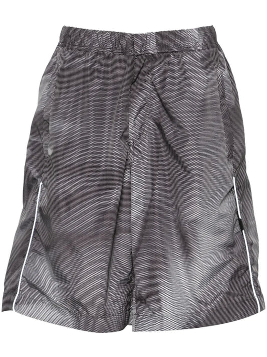 Crinkle Graphic-Print Shorts