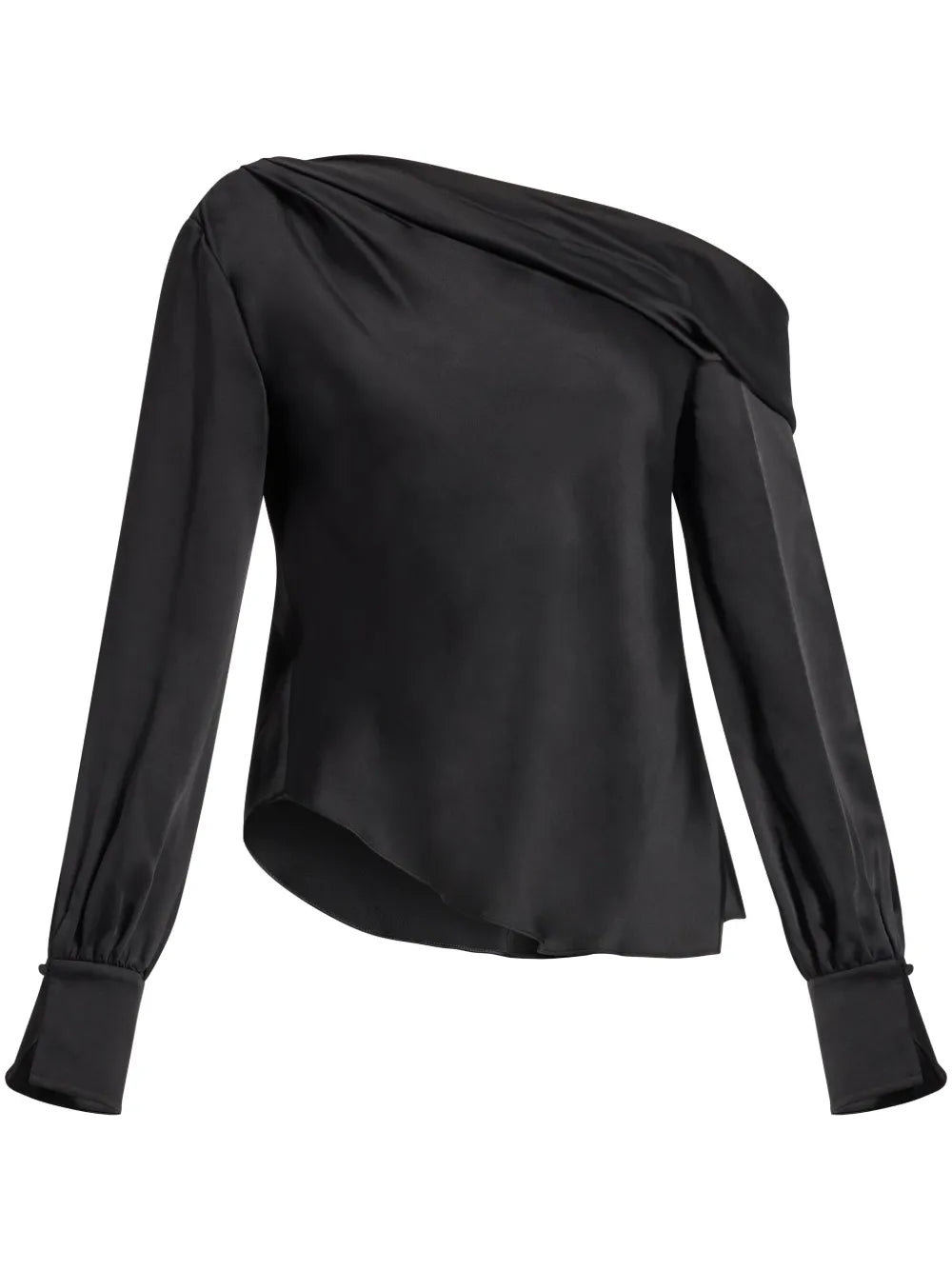 Alice Cold-Shoulder Satin Blouse