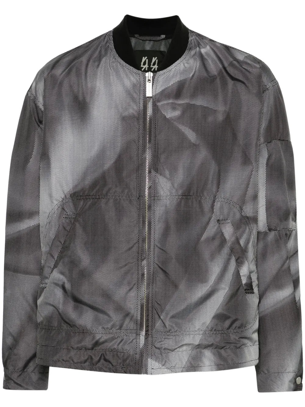 Crinkle Graphic-Print Bomber Jacket