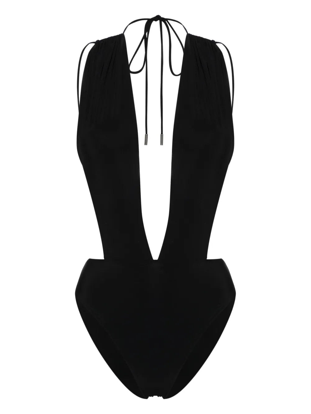V-Neck Open-Back Swimsuit