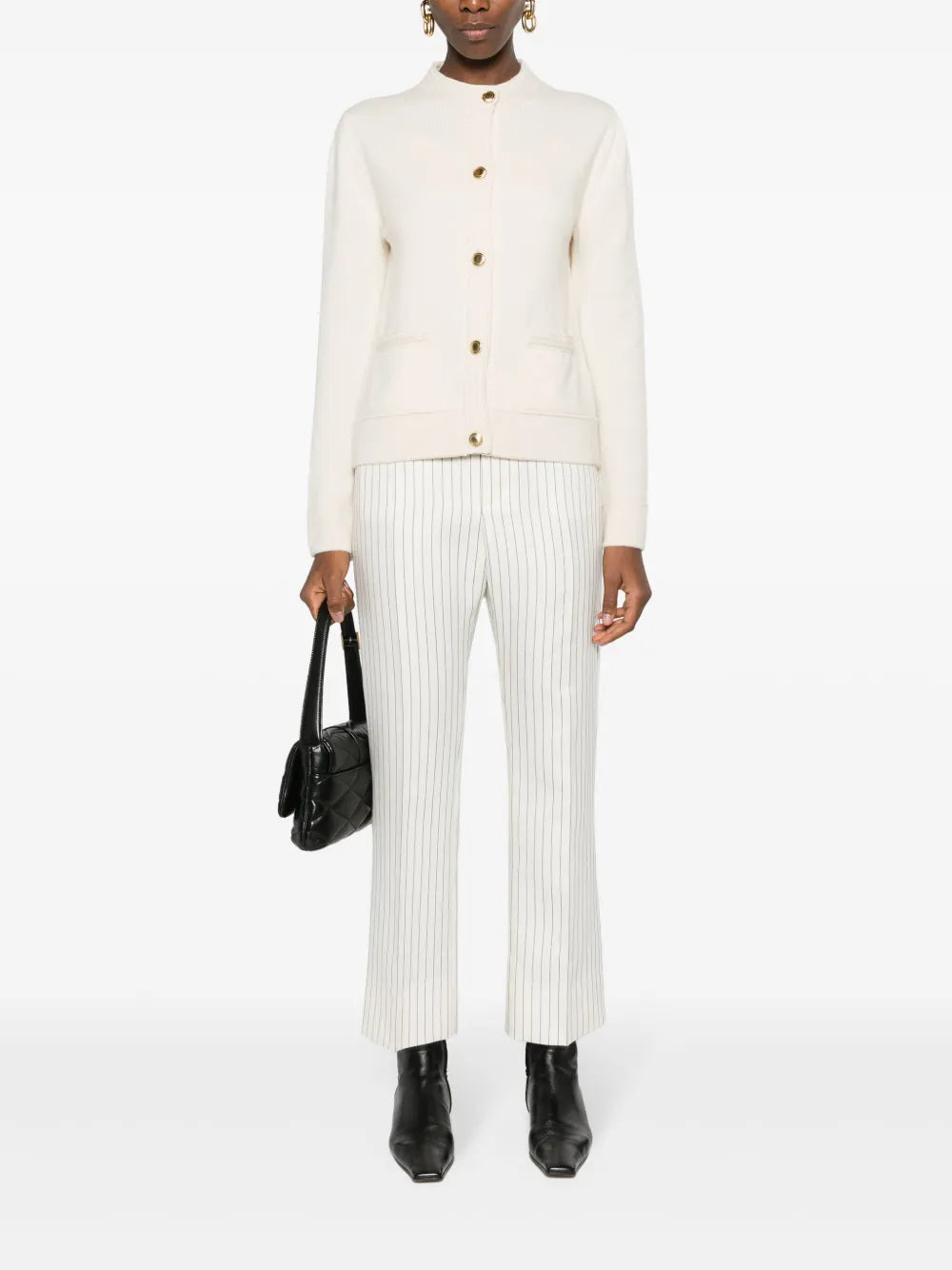Striped Straight-Leg Trousers