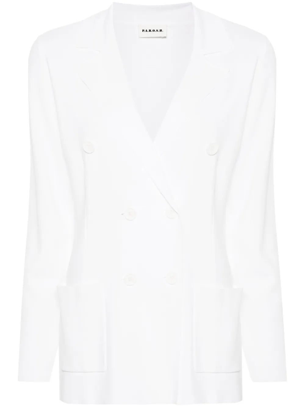 Double-Breasted Knitted Blazer