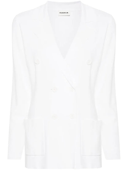 Double-Breasted Knitted Blazer