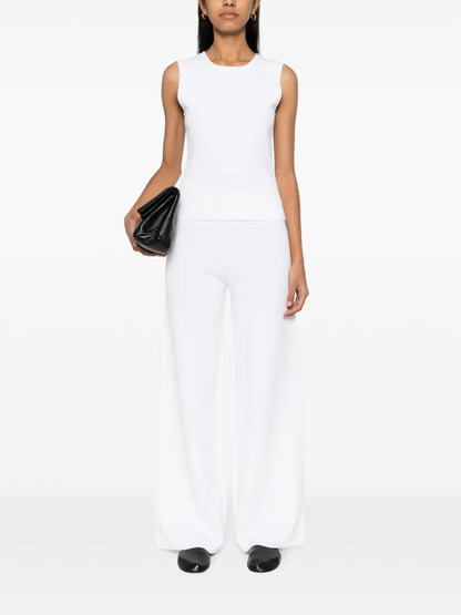 Straight-Leg Knitted Trousers