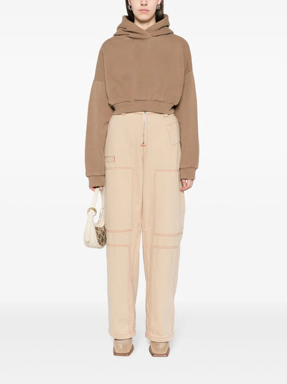 Organic-Cotton Cropped Hoodie