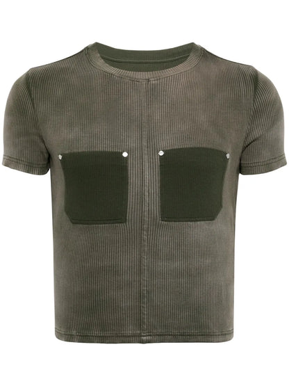 Ribbed-Knit T-Shirt
