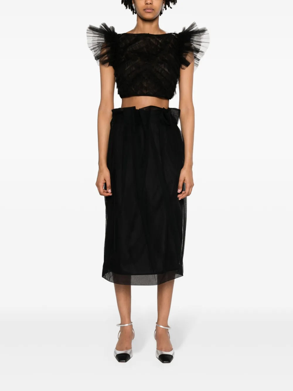 Ruffled Tulle Top