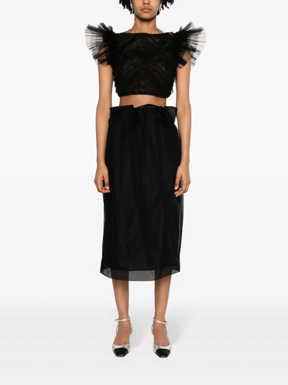 Ruffled Tulle Top