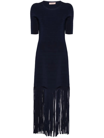 Fringe-Detail Dress