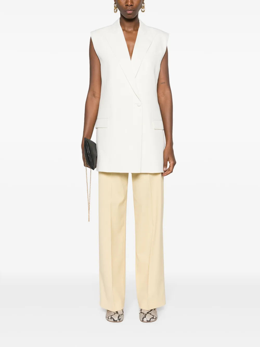 Single-Breasted Linen-Blend Gilet