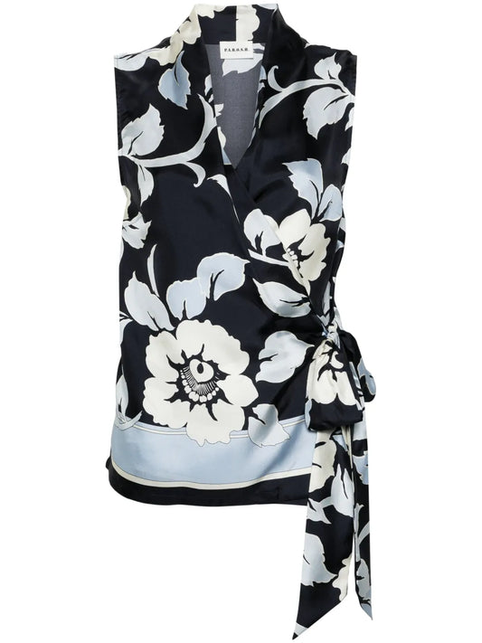 Fantasia Silk Wrap Blouse