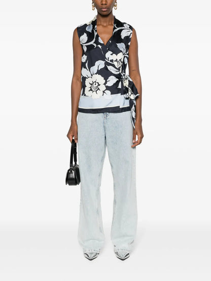Fantasia Silk Wrap Blouse