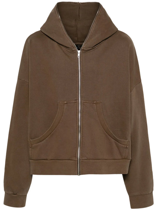 Organic-Cotton Zipped Hoodie