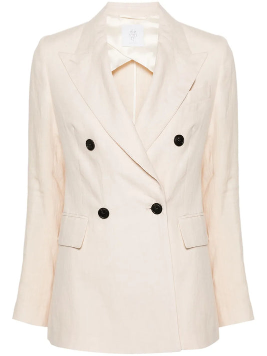 Double-Breasted Linen Blazer