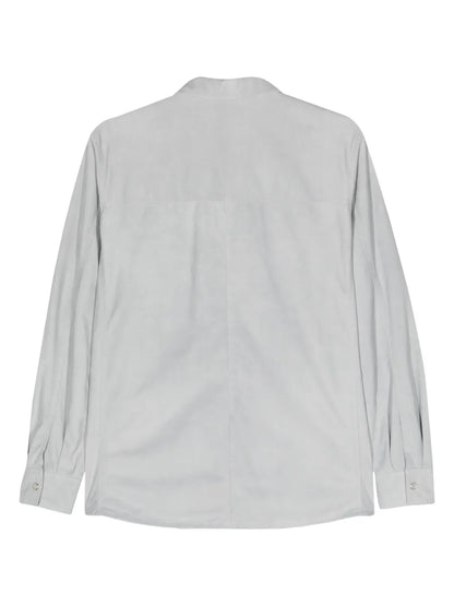 Press-Stud Suede Shirt