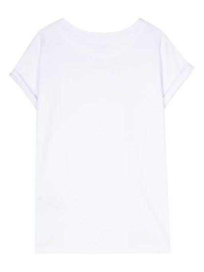 Sound-Neck Cotton T-Shirt