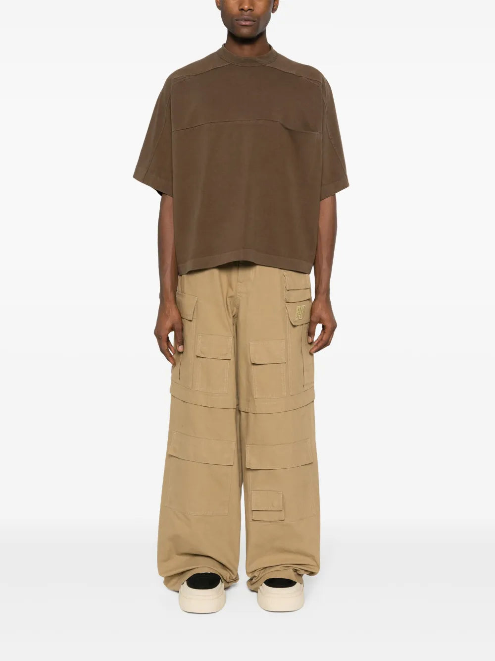 Panelled Organic-Cotton T-Shirt